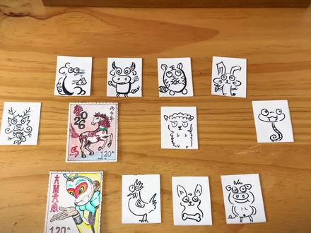 十二生肖绘画偏心版 十二生肖偏心版,我承认我偏心了!#手工界十二生肖大赛 #艺术在抖音 #跟着抖音学画画