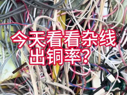 今天看看 杂线出铜率?#废品站#实测#出铜率