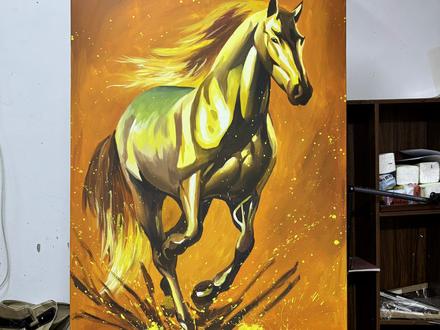 少年应有鸿鹄志,当骑骏马踏平川。马上2026年马年了,提前祝各位马到成功!立马上岸!#马到成功 #新年 #绘画 #手绘 #上岸