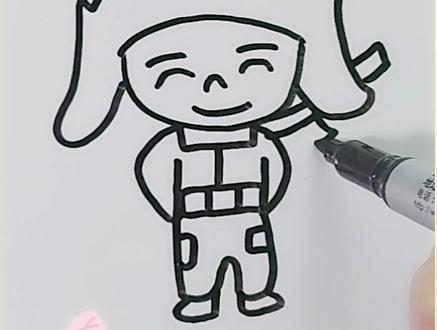 飞行员简笔画,一看就会#简笔画 #手绘 #兴趣才艺 @DOU+