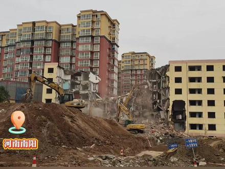 南阳经十路小黄楼拆除,年底贯通白河大道在望