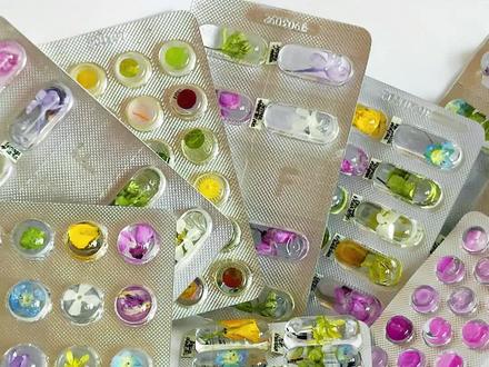 “00后”女生用#胶囊药壳 做#花卉标本 :#从细微处发现世界的美好