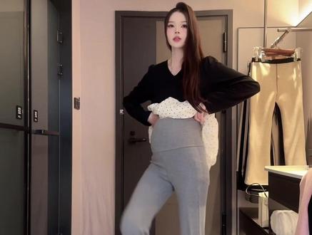孕妇针织微喇裤子秋冬季加绒加厚款新款外穿托腹打底裤春秋喇叭裤 #孕妇裤推荐 #微喇裤 #加绒保暖 #托腹裤 #孕期穿搭