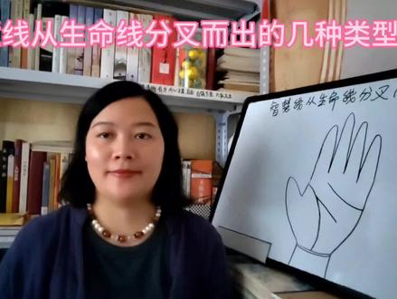 手纹:智慧线从生命线分叉而出的几种类型#智慧线