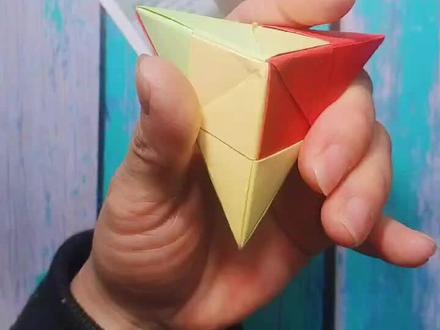 解压又好玩,还会变形的六面几何体,你学会了吗?#折纸