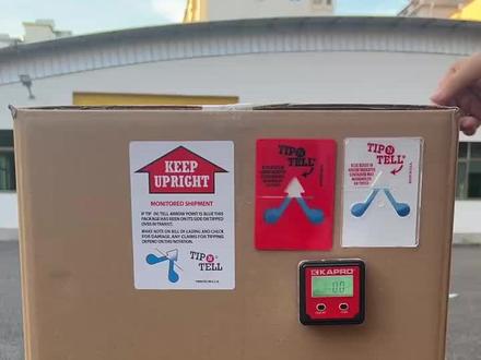 TIP N TELL防倾斜标签,掌握了正确的贴放方法,它就可以为您的货物减少货损。#标签 #包装材料 #包装箱 #外贸出口