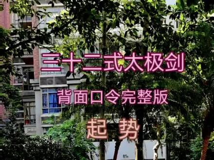 32式太极剑背面口令完整版