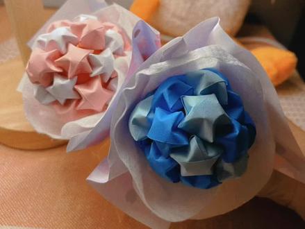 教师节到啦,快和孩子手工制作一个折纸星星花束吧,迷你又简单哟🥳#教师节手工 #创意花束 #废物利用 #亲子互动 #手工花朵