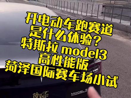 特斯拉跑赛道是什么体验?#赛道 #赛道日 #菏泽国际赛车场 #特斯拉 #model3performance