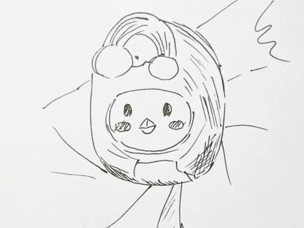 抽象速写头像:琪琪和蛇蛇 比毕加索画的认真#真实生活分享计划 #画画 #手绘 #儿童画 #头像