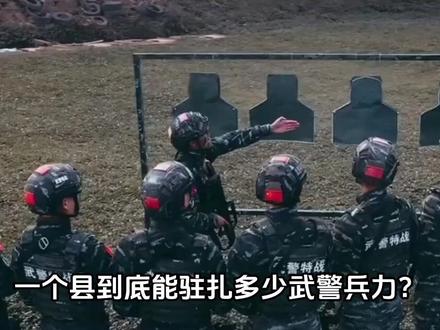 我国一个县城,能驻扎多少武警兵力?为何不多部署一点? #军事科普#军事爱好者#军事迷#部队