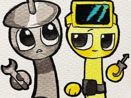 挑战100天成为绘画博主,第76天,今天是节奏盒子机器人搭子 #创作者中心 #创作灵感 #画画#简笔画#节奏盒子