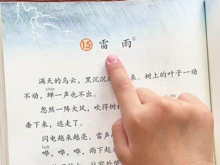 二年级语文下册 15《雷雨》#小学语文课本 #课文朗读#雷雨#二年级课文