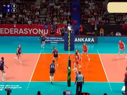 攻防兼备!女排欧冠朱婷上演最疯狂一幕,最霸气一球诞生了#女排欧冠联赛 #女排欧冠 #朱婷 #科内利亚诺 #女排