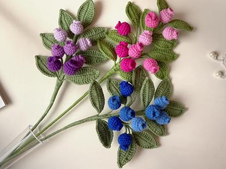 钩织水果花束 实现蓝莓自由 颜色自由 万物皆可爱 愿你每天莓烦恼#钩织水果花束#蓝莓编织教程#手工制作#钩针毛线制作#基础钩织教程