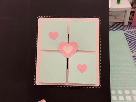立体书教程|好好好简单的四宫格机关教程来喽🌷~#手工立体书 #立体书机关 #立体书 #立体书制作 #立体书教程