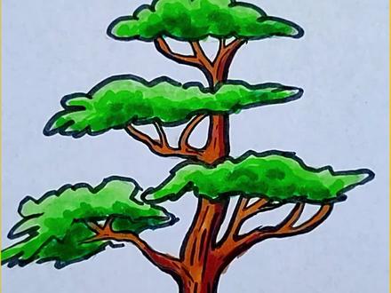 一棵大树#简笔画#简笔画教程#幼儿简笔画#儿童简笔画#一学就会的简笔画