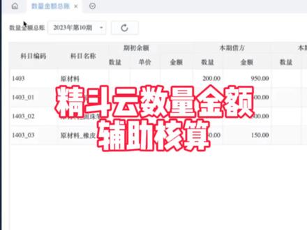 数量金额辅助核算#会计 #会计做账 #财务人 #财务软件 #我是会计女孩