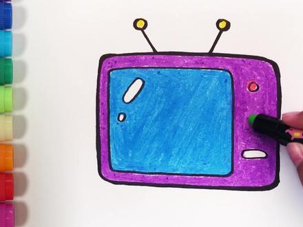 儿歌多多生活百科简笔画 电视 宝宝来画家里看动画的大电视#简笔画 #蜡笔画 #萌知计划 @抖音青少年