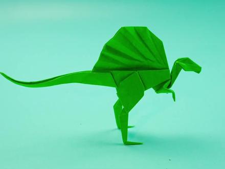 棘龙折纸 恐龙折纸 #折纸教学 #DIY折纸 #简易手工