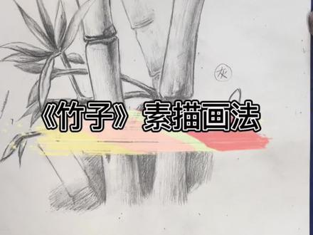 《竹子》素描画法#跟我一起学画画 #儿童创意美术 #一起学画画
