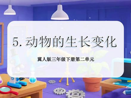 冀人版科学三年级下册2.5+动物的生长变化【第二课时】PPT,获取方法看主页或置顶
