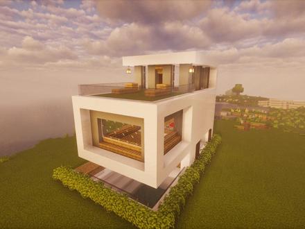 我的世界现代别墅建造教学 可以在评论区看看你们的房子嘛~#我的世界 #mc #教学 #建筑教学