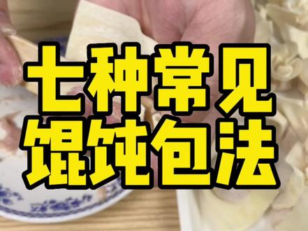 七种实用馄饨包法全教你,直接收藏吧#餐饮创业 #小吃技术 #馄饨