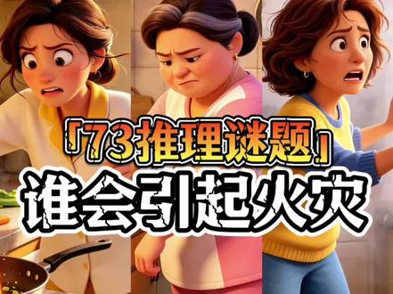 谁的会引起火灾?「73推理谜题」请你看看谁的行为很可能会引起火灾?#推理谜题 #安全推理 #家庭消防安全 #冷知识科普#二次元