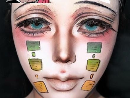 魇梦全程跟练! #鬼灭之刃 #魇梦 #cos眼妆 #cos妆 #眼妆分享 @DOU+小助手