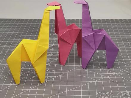 儿童折纸 长颈鹿#幼儿手工#手工折纸#亲子手工