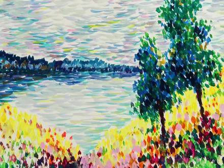 三年级(上)美术新教材教学示范:《玩玩点彩》