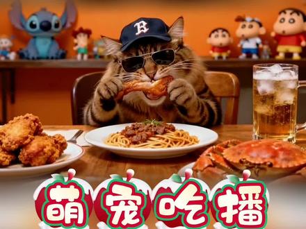 干饭!干饭!干饭了!#ai玩法 #萌宠吃播 #ai工具
