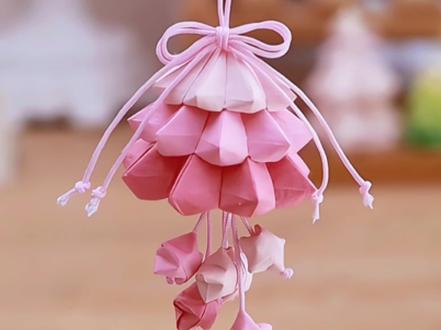 30秒学会!超浪漫的折纸圣诞树风铃,太美了 #折纸#折纸圣诞树#手工diy#圣诞节手工#万物皆可圣诞树