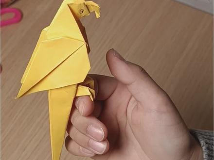 一起来折一只可爱的鹦鹉🦜吧#折纸 #鹦鹉折纸教程 #抖音热门小助手 #手工 #小学生日常