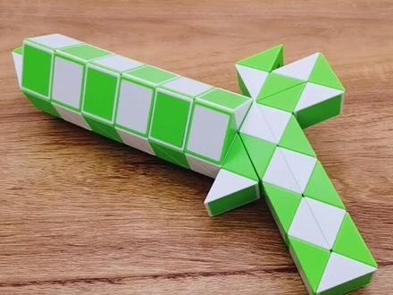 72段魔尺教程—小来福枪,用折弹簧的方法折枪管,可以伸缩玩 #魔尺教程 #魔尺变手枪 #益智玩具