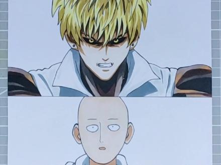 🎯 “ 马克笔手绘一拳超人,
琦玉:“ 我秃了,也变强大了🌝,” #绘画过程#杰诺斯、琦玉、饿狼#原创排版拼接画@DOU+上热门 #绘画过程