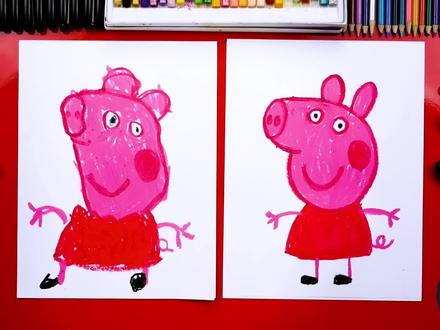挑战365天每日一画《小猪佩奇》 #儿童画 #儿童画教程 #儿童绘画 #每日一画挑战365天 #小猪佩奇