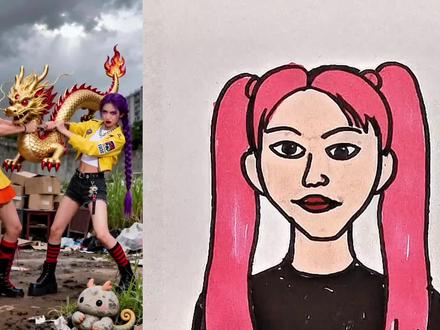 米拉和鲁米抢金龙#简笔画@抖音小助手 @抖音创作者中心 @抖音青少年