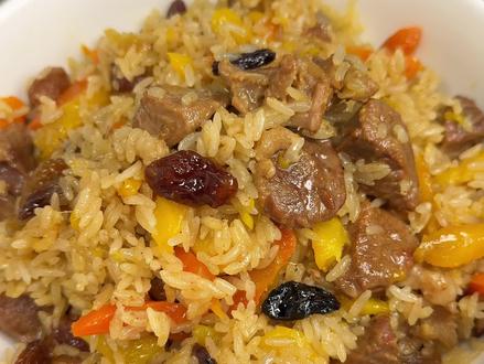 巨简单,电饭锅搞定! #新疆羊肉抓饭 #邪修做饭