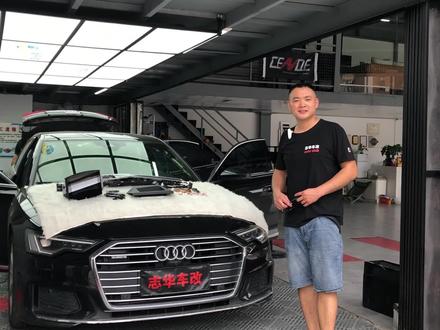 新款奥迪A6L升级原厂HUD抬头显示 副驾液晶显示屏 告别低头看仪表的危险 让驾驶更专注更安心#武汉奥迪改装
