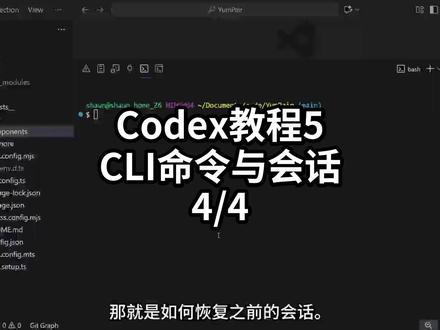 Codex教程5CLI命令与会话-4/4#AI编程 #Agent #Codex