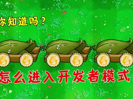 植物大战僵尸:怎么进入开发者模式?你不会还不知道吧?