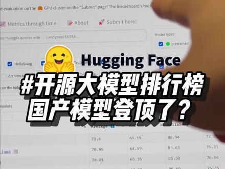 国产大模型崛起?开源模型竟然登顶大模型排行榜 #人工智能 #aigc一步之遥 #科技改变生活 #玩儿个很新的东西 #大数据让我们相遇
