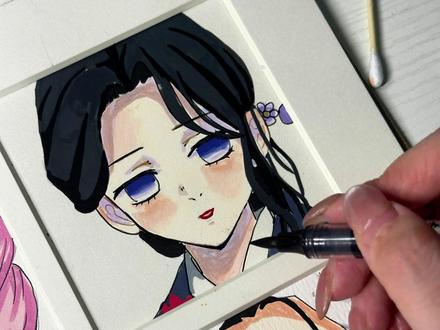 珠世大人好美 #手绘#祢豆子九宫格#珠世