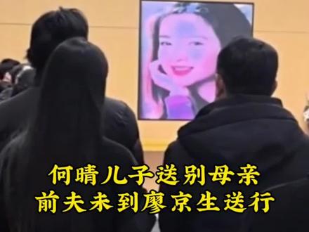 何晴儿子送别母亲,前夫未到廖京生送行#何晴#许亚军#廖京生