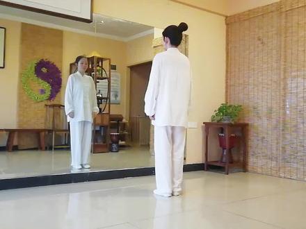 #十万个怎么做 24式简化太极拳背面教学:起势@抖音小助手