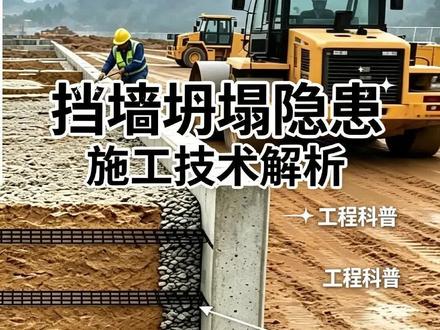 加筋回填挡墙,杜绝土体坍塌隐患 #边坡施工 #墙体排水 #土工格栅 #排水系统