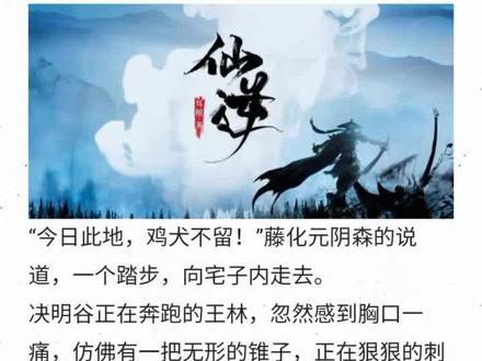 #仙逆 极境一出,同阶无敌。#小说