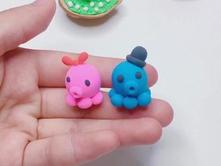 超轻粘土小章鱼🐙#粘土教程 #章鱼 @我要上热门